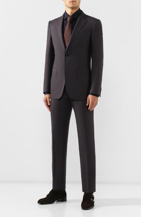 Мужская хлопковая сорочка ERMENEGILDO ZEGNA темно-синего цвета по цене 23200 руб., арт. 601070/9MS0BR | Фото 2 Мужская хлопковая сорочка ERMENEGILDO ZEGNA темно-синего цвета, арт. 601070/9MS0BR | Фото 2