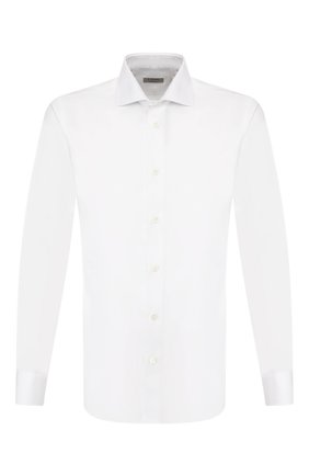 Мужская хлопковая сорочка Z ZEGNA белого цвета по цене 18800 руб., арт. VT241/ZZC01 | Фото 1 Мужская хлопковая сорочка Z ZEGNA белого цвета, арт. VT241/ZZC01 | Фото 1