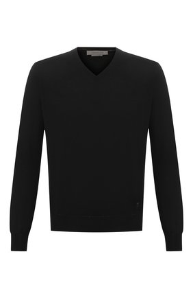 Мужской шерстяной пуловер CORNELIANI черного цвета по цене 20950 руб., арт. 00M501-0025100/00 | Фото 1 Мужской шерстяной пуловер CORNELIANI черного цвета, арт. 00M501-0025100/00 | Фото 1