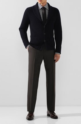 Мужская хлопковая сорочка TOM FORD черно-белого цвета по цене 43650 руб., арт. 6FT642/94S1JE | Фото 2 Мужская хлопковая сорочка TOM FORD черно-белого цвета, арт. 6FT642/94S1JE | Фото 2