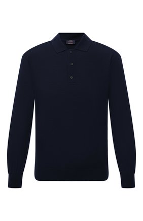 Мужское шерстяное поло PAUL&SHARK темно-синего цвета по цене 29300 руб., арт. C0P1050/FLV | Фото 1 Мужское шерстяное поло PAUL&SHARK темно-синего цвета, арт. C0P1050/FLV | Фото 1
