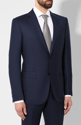 Мужской костюм из смеси шерсти и шелка ERMENEGILDO ZEGNA синего цвета по цене 244500 руб., арт. 616547/221225 | Фото 2 Мужской костюм из смеси шерсти и шелка ERMENEGILDO ZEGNA синего цвета, арт. 616547/221225 | Фото 2