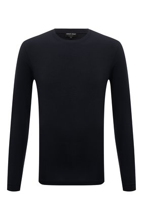 Мужская лонгслив из вискозы GIORGIO ARMANI темно-синего цвета по цене 29450 руб., арт. 3GST51/SJP4Z | Фото 1 Мужская лонгслив из вискозы GIORGIO ARMANI темно-синего цвета, арт. 3GST51/SJP4Z | Фото 1 (Длина (для топов): Стандартные; Рукава: Длинные; Статус проверки: Проверено, Проверена категория; Принт: Без принта; Стили: Кэжуэл; Материал внешний: Вискоза; Мужское Кросс-КТ: Лонгслив-одежда; Региональные ограничения белый список (Axapta Mercury): RU)