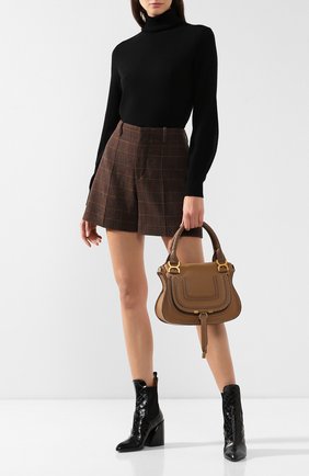 Женская сумка marcie small CHLOÉ светло-коричневого цвета по цене 122000 руб., арт. CHC17WS928161 | Фото 2 Женская сумка marcie small CHLOÉ светло-коричневого цвета, арт. CHC17WS928161 | Фото 2