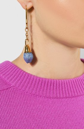 Женские серьги MARNI синего цвета по цене 29950 руб., арт. 0RMV0105A0/PD000 | Фото 2 Женские серьги MARNI синего цвета, арт. 0RMV0105A0/PD000 | Фото 2