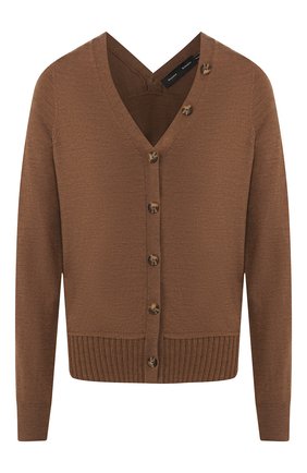 Женский шерстяной кардиган PROENZA SCHOULER коричневого цвета по цене 52450 руб., арт. R1937238-KW084 | Фото 1 Женский шерстяной кардиган PROENZA SCHOULER коричневого цвета, арт. R1937238-KW084 | Фото 1
