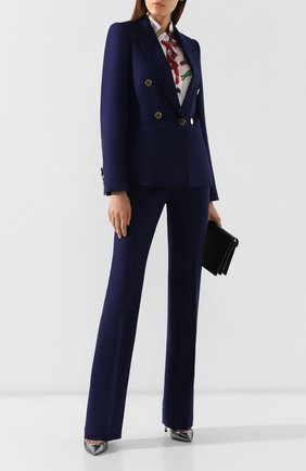 Женский шерстяной жакет STELLA MCCARTNEY синего цвета по цене 77000 руб., арт. 578487/SGB07 | Фото 2 Женский шерстяной жакет STELLA MCCARTNEY синего цвета, арт. 578487/SGB07 | Фото 2