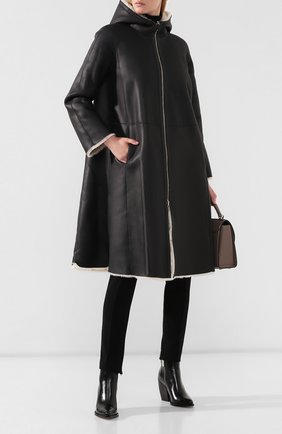 Женская двусторонняя дубленка GIORGIO ARMANI бежевого цвета по цене 633500 руб., арт. 4AL20P/4AP20 | Фото 2 Женская двусторонняя дубленка GIORGIO ARMANI бежевого цвета, арт. 4AL20P/4AP20 | Фото 2