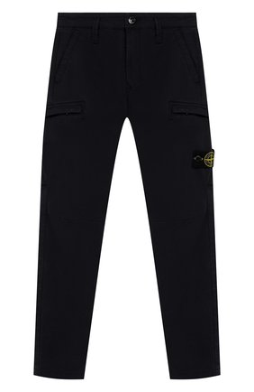 Детские хлопковые брюки STONE ISLAND темно-синего цвета по цене 11350 руб., арт. 711630111/6-8 | Фото 1 Детские хлопковые брюки STONE ISLAND темно-синего цвета, арт. 711630111/6-8 | Фото 1