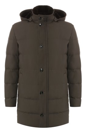 Мужская пуховик KITON хаки цвета по цене 689500 руб., арт. UW0585MV03S03 | Фото 1 Мужская пуховик KITON хаки цвета, арт. UW0585MV03S03 | Фото 1