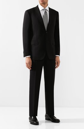 Мужской шерстяной костюм CORNELIANI черного цвета по цене 144000 руб., арт. 847315-9818414/92 Q1 | Фото 1 Мужской шерстяной костюм CORNELIANI черного цвета, арт. 847315-9818414/92 Q1 | Фото 1 (Материал подклада: Купро; Рукава: Длинные; Материал внешний: Шерсть; Костюмы М: Однобортный; Стили: Классический; Статус проверки: Проверена категория)