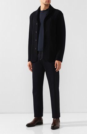 Мужской шерстяной пиджак GIORGIO ARMANI темно-синего цвета по цене 152000 руб., арт. 9SGGG077/J002M | Фото 2 Мужской шерстяной пиджак GIORGIO ARMANI темно-синего цвета, арт. 9SGGG077/J002M | Фото 2