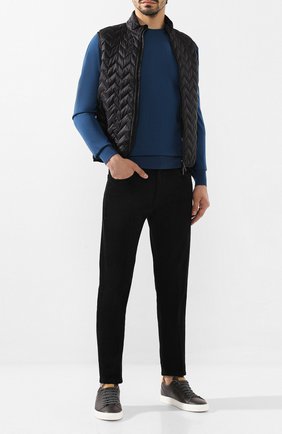 Мужской шерстяной джемпер ERMENEGILDO ZEGNA синего цвета по цене 62500 руб., арт. UTM00/110 | Фото 2 Мужской шерстяной джемпер ERMENEGILDO ZEGNA синего цвета, арт. UTM00/110 | Фото 2