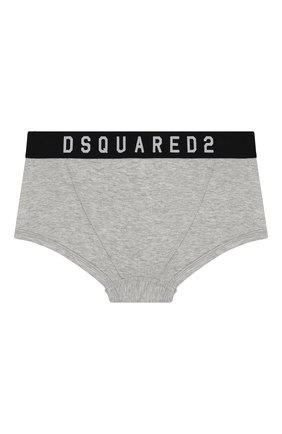 Детские хлопковые трусы DSQUARED2 серого цвета по цене 3310 руб., арт. DQ03IG-D00SX | Фото 2 Детские хлопковые трусы DSQUARED2 серого цвета, арт. DQ03IG-D00SX | Фото 2