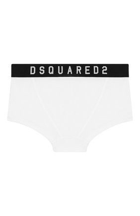 Детские хлопковые трусы DSQUARED2 белого цвета по цене 3310 руб., арт. DQ03IG-D00SX | Фото 2 Детские хлопковые трусы DSQUARED2 белого цвета, арт. DQ03IG-D00SX | Фото 2