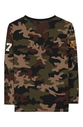 Детская хлопковый лонгслив POLO RALPH LAUREN хаки цвета по цене 4625 руб., арт. 323750957 | Фото 2 Детская хлопковый лонгслив POLO RALPH LAUREN хаки цвета, арт. 323750957 | Фото 2