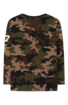 Детская хлопковый лонгслив POLO RALPH LAUREN хаки цвета по цене 4305 руб., арт. 321750957 | Фото 2 Детская хлопковый лонгслив POLO RALPH LAUREN хаки цвета, арт. 321750957 | Фото 2