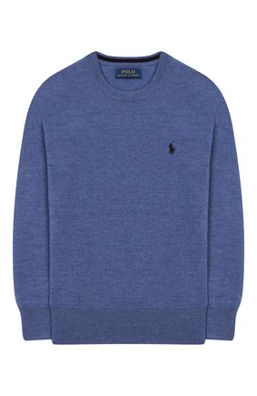 Детский шерстяной пуловер POLO RALPH LAUREN голубого цвета по цене 6275 руб., арт. 321749887 | Фото 1 Детский шерстяной пуловер POLO RALPH LAUREN голубого цвета, арт. 321749887 | Фото 1