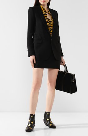 Женские кожаные ботинки west SAINT LAURENT черного цвета по цене 63800 руб., арт. 579200/0ZZ10 | Фото 2 Женские кожаные ботинки west SAINT LAURENT черного цвета, арт. 579200/0ZZ10 | Фото 2