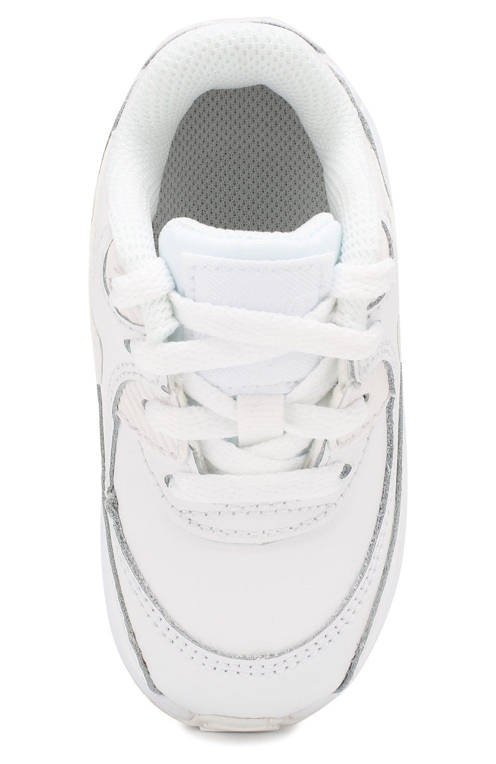 Детские кроссовки nike air max 90 NIKE белого цвета, арт. 833416-100 | Фото 4 (Материал внешний: Кожа; Материал внутренний: Текстиль; Статус проверки: Проверено, Проверена категория)