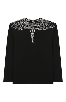 Детская хлопковый лонгслив MARCELO BURLON KIDS OF MILAN черного цвета по цене 8995 руб., арт. B/MB/1144/0010/8-14Y | Фото 2 Детская хлопковый лонгслив MARCELO BURLON KIDS OF MILAN черного цвета, арт. B/MB/1144/0010/8-14Y | Фото 2