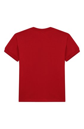 Детская хлопковая футболка DOLCE & GABBANA красного цвета по цене 12650 руб., арт. L4JT7L/G7TNV/8-14 | Фото 2 Детская хлопковая футболка DOLCE & GABBANA красного цвета, арт. L4JT7L/G7TNV/8-14 | Фото 2