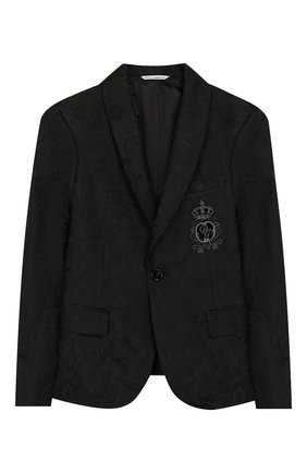 Детский пиджак DOLCE & GABBANA черного цвета по цене 41400 руб., арт. L41J53/G7SVG/2-6 | Фото 1 Детский пиджак DOLCE & GABBANA черного цвета, арт. L41J53/G7SVG/2-6 | Фото 1