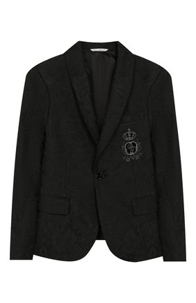 Детский пиджак DOLCE & GABBANA черного цвета по цене 44300 руб., арт. L41J53/G7SVG/8-14 | Фото 1 Детский пиджак DOLCE & GABBANA черного цвета, арт. L41J53/G7SVG/8-14 | Фото 1