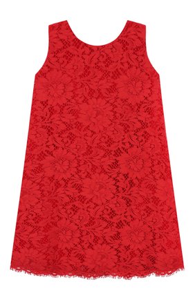 Детское кружевное платье DOLCE & GABBANA красного цвета по цене 29950 руб., арт. L51DS6/FLM8Z/2-6 | Фото 1 Детское кружевное платье DOLCE & GABBANA красного цвета, арт. L51DS6/FLM8Z/2-6 | Фото 1