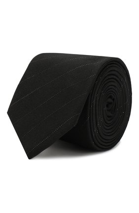 Мужской шелковый галстук SAINT LAURENT черного цвета по цене 17050 руб., арт. 584330/4YC56 | Фото 1 Мужской шелковый галстук SAINT LAURENT черного цвета, арт. 584330/4YC56 | Фото 1