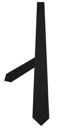 Мужской шелковый галстук SAINT LAURENT черного цвета по цене 17050 руб., арт. 584330/4YC56 | Фото 2 Мужской шелковый галстук SAINT LAURENT черного цвета, арт. 584330/4YC56 | Фото 2