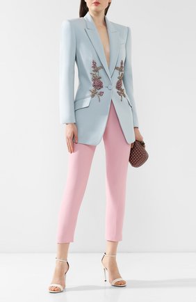 Женские брюки ALEXANDER MCQUEEN розового цвета по цене 72850 руб., арт. 585809/QEAAA | Фото 2 Женские брюки ALEXANDER MCQUEEN розового цвета, арт. 585809/QEAAA | Фото 2 (Материал подклада: Купро; Материал внешний: Синтетический материал, Вискоза; Женское Кросс-КТ: Брюки-одежда; Случай: Формальный; Силуэт Ж (брюки и джинсы): Прямые; Длина (брюки, джинсы): Укороченные; Статус проверки: Проверена категория)