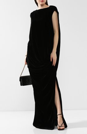 Женское платье из смеси вискозы и шелка RICK OWENS черного цвета по цене 109500 руб., арт. RP19F5510/V | Фото 2 Женское платье из смеси вискозы и шелка RICK OWENS черного цвета, арт. RP19F5510/V | Фото 2