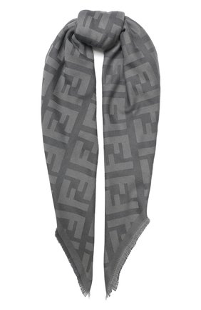 Мужские шарф из смеси шерсти и кашемира FENDI серого цвета по цене 49800 руб., арт. FXT069 A669 | Фото 1 Мужские шарф из смеси шерсти и кашемира FENDI серого цвета, арт. FXT069 A669 | Фото 1