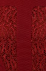 Женское платье из смеси хлопка и шерсти ALEXANDER MCQUEEN бордового цвета, арт. 389808/QFZ18 | Фото 2 (Материал внешний: Синтетический материал)