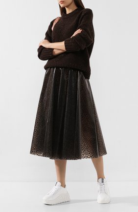 Женская юбка MSGM бежевого цвета по цене 37400 руб., арт. 2741MDD07 195605 | Фото 2 Женская юбка MSGM бежевого цвета, арт. 2741MDD07 195605 | Фото 2