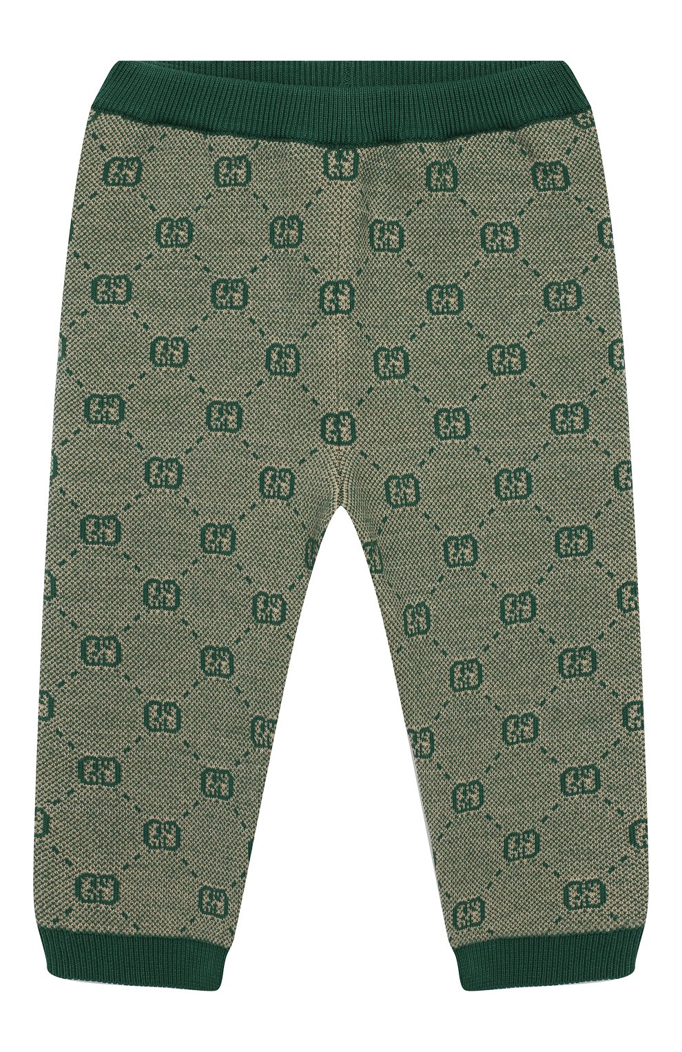Детские брюки из шерсти и хлопка GUCCI зеленого цвета, арт. 574620/XKAS0 | Фото 1