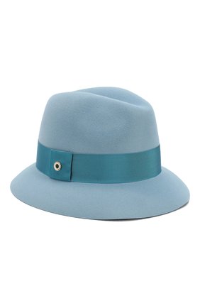 Женская фетровая шляпа ingrid LORO PIANA голубого цвета, арт. FAI7950 | Фото 1 (Материал: Шерсть, Текстиль; Статус проверки: Проверено, Проверена категория)