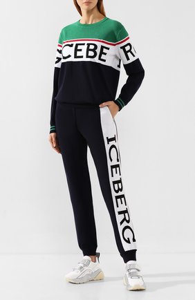 Женские шерстяные брюки ICEBERG темно-синего цвета по цене 33150 руб., арт. 19I I2P0/AB03/7010 | Фото 2 Женские шерстяные брюки ICEBERG темно-синего цвета, арт. 19I I2P0/AB03/7010 | Фото 2