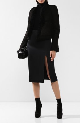 Женская дубленка RICK OWENS черного цвета по цене 208000 руб., арт. RP19F5764/LSHW | Фото 2 Женская дубленка RICK OWENS черного цвета, арт. RP19F5764/LSHW | Фото 2