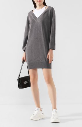 Женское шерстяное платье ALEXANDERWANG.T серого цвета по цене 34050 руб., арт. 4KC2196016 | Фото 2 Женское шерстяное платье ALEXANDERWANG.T серого цвета, арт. 4KC2196016 | Фото 2