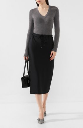 Женская шерстяной пуловер ALEXANDERWANG.T серого цвета по цене 27750 руб., арт. 4KC2191076 | Фото 2 Женская шерстяной пуловер ALEXANDERWANG.T серого цвета, арт. 4KC2191076 | Фото 2