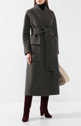 Женские замшевые сапоги SANTONI бордового цвета по цене 62450 руб., арт. WST058243HI2CMGDB56 | Фото 2 Женские замшевые сапоги SANTONI бордового цвета, арт. WST058243HI2CMGDB56 | Фото 2