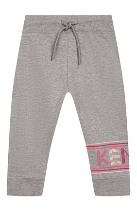 Детские хлопковые джоггеры KENZO серого цвета по цене 6320 руб., арт. KP23027 | Фото 1 Детские хлопковые джоггеры KENZO серого цвета, арт. KP23027 | Фото 1