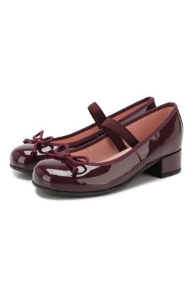 Детские кожаные туфли с перемычкой PRETTY BALLERINAS бордового цвета по цене 7295 руб., арт. 48.401/SHADE | Фото 1 Детские кожаные туфли с перемычкой PRETTY BALLERINAS бордового цвета, арт. 48.401/SHADE | Фото 1
