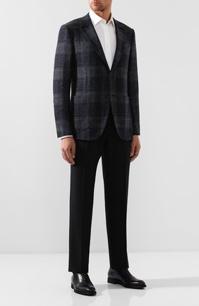Мужской шерстяной пиджак ZEGNA COUTURE синего цвета по цене 344000 руб., арт. 660N17/10J3N0 | Фото 2 Мужской шерстяной пиджак ZEGNA COUTURE синего цвета, арт. 660N17/10J3N0 | Фото 2 (Длина (для топов): Стандартные; Материал подклада: Хлопок; Материал внешний: Шерсть; Рукава: Длинные; Статус проверки: Проверена категория; 1-2-бортные: Однобортные; Пиджаки М: Прямой; Случай: Формальный; Стили: Ретро, Классический)