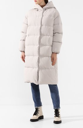 Женский стеганый пуховик ADD серого цвета по цене 45050 руб., арт. WAW849P | Фото 2 Женский стеганый пуховик ADD серого цвета, арт. WAW849P | Фото 2