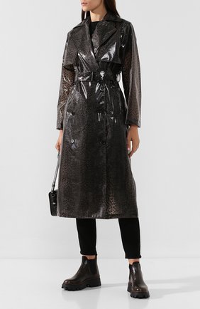 Женский двубортный плащ MSGM бежевого цвета по цене 61350 руб., арт. 2741MDC06 195605 | Фото 2 Женский двубортный плащ MSGM бежевого цвета, арт. 2741MDC06 195605 | Фото 2