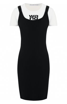 Женское платье ALEXANDERWANG.T черно-белого цвета по цене 37150 руб., арт. 4KC2196013 | Фото 1 Женское платье ALEXANDERWANG.T черно-белого цвета, арт. 4KC2196013 | Фото 1