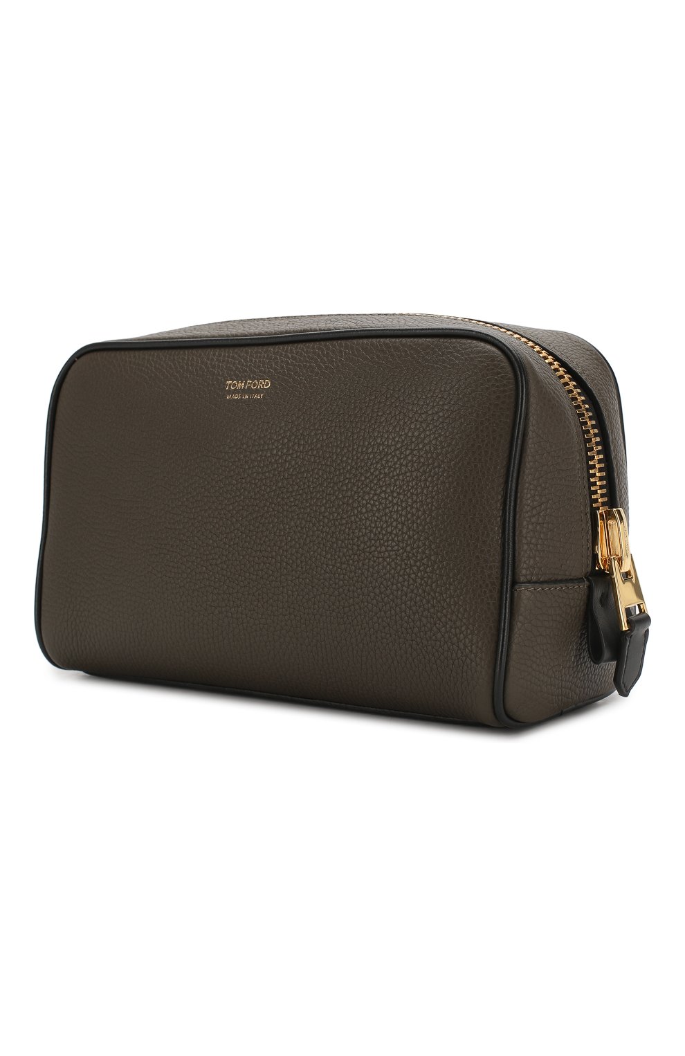 Мужской кожаный несессер TOM FORD хаки цвета по цене 79350 руб., арт. Y0267T-LCL037 | Фото 2 Мужской кожаный несессер TOM FORD хаки цвета, арт. Y0267T-LCL037 | Фото 2